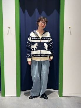 「GEVACO（ゲバコ）のアイテム」を使った、risakoさん（レディース・160cm）の冬コーディネート