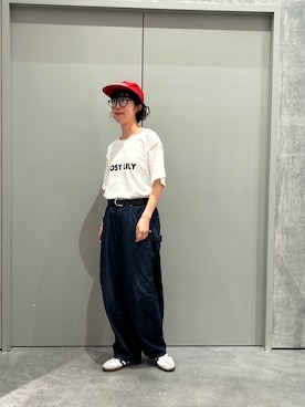 「アイテム（キャップ）」を使った、risakoさん（レディース・160cm）の夏コーディネート