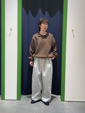 「アイテム（ローファー）」を使った、risakoさん（レディース・160cm・30代）の冬コーディネート