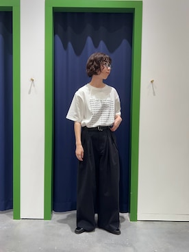 「アイテム（スラックス）」を使った、risakoさん（レディース・160cm・20代）の夏コーディネート