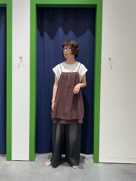 「アイテム（デニムパンツ）」を使った、risakoさん（レディース・160cm・30代）の夏コーディネート