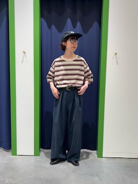 「アイテム（スラックス）」を使った、risakoさん（レディース・160cm・30代）の夏コーディネート