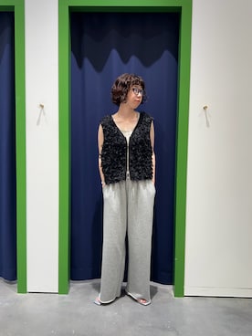 「アイテム（スウェットパンツ）」を使った、risakoさん（レディース・160cm・30代）の夏コーディネート