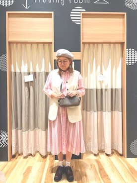 「Samansa Mos2 blue（サマンサモスモスブルー）のアイテム（その他シューズ）」を使った、yuco1202さん（レディース・164cm）の秋コーディネート