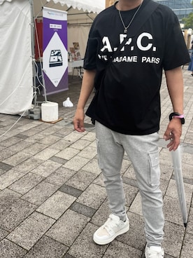 「DANKE SCHON（ダンケシェーン）のアイテム（スウェットパンツ）」を使った、sawayan227さん（メンズ・170cm）の春コーディネート