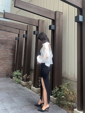 「GYDA（ジェイダ）のアイテム（ネックレス）」を使った、akariさん（レディース・170cm）の春コーディネート