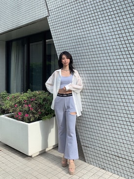 「GYDA（ジェイダ）のアイテム（ネックレス）」を使った、akariさん（レディース・170cm）の春コーディネート