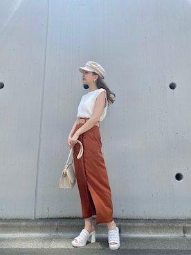 磯目理瑠華さん（レディース・155cm）の夏コーディネート