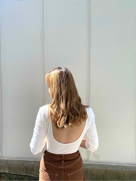 「#春服」｜磯目理瑠華さん（レディース・155cm）の春コーディネート