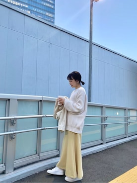 「MURUA（ムルーア）のアイテム（テーラードジャケット）」を使った、磯目理瑠華さん（レディース・155cm）の冬コーディネート