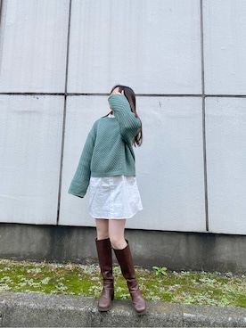 「#春服」｜磯目理瑠華さん（レディース・155cm）の冬コーディネート