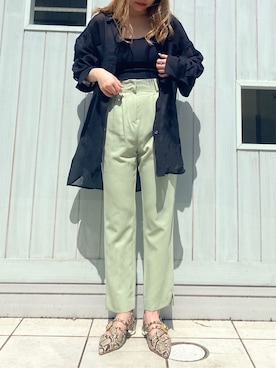 「#春服」｜磯目理瑠華さん（レディース・155cm）の春コーディネート