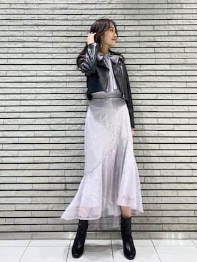 村岡愛美さん（レディース・162cm）の冬コーディネート