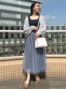 MERCURYDUO マーキュリーデュオ 透かし編み ラメ ボレロ カーディガン 透かし編みラメボレロカーディガン（カーディガン/ボレロ
