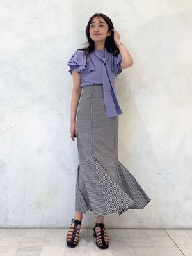 村岡愛美さん(レディース・162cm)の春コーディネート