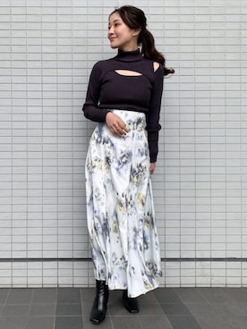 村岡愛美さん（レディース・162cm）の秋コーディネート