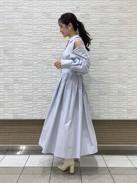 「アイテム（ワンピース、その他）」を使った、村岡愛美さん（レディース・162cm）の夏コーディネート