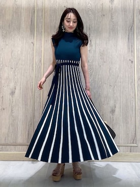 「アイテム（サンダル、その他）」を使った、村岡愛美さん（レディース・162cm）の春コーディネート