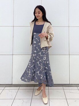 村岡愛美さん（レディース・162cm）の春コーディネート