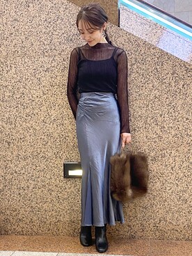 村岡愛美さん（レディース・162cm）の秋コーディネート