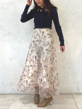 村岡愛美さん(レディース・162cm)の秋コーディネート