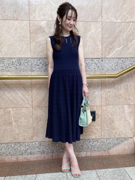 「お呼ばれ」｜「アイテム（サンダル）」を使った、村岡愛美さん（レディース・162cm）の春コーディネート