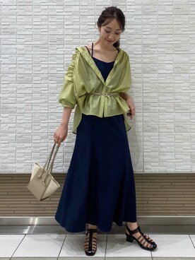 村岡愛美さん(レディース・162cm)の春コーディネート