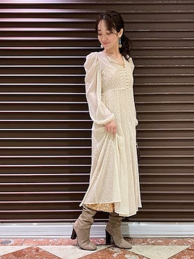 村岡愛美さん（レディース・162cm）の冬コーディネート