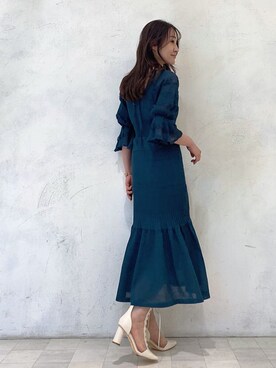 「MERCURYDUO（マーキュリーデュオ）のアイテム（Tシャツ/カットソー）」を使った、村岡愛美さん（レディース・162cm）の冬コーディネート