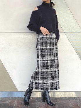 村岡愛美さん(レディース・162cm)の秋コーディネート