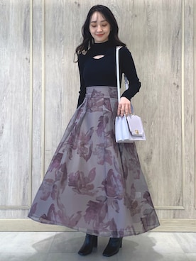 村岡愛美さん（レディース・162cm）の冬コーディネート