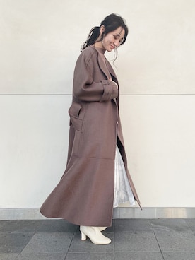 村岡愛美さん（レディース・162cm）の冬コーディネート