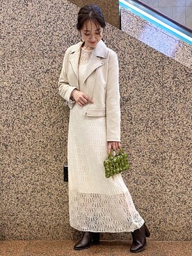 村岡愛美さん（レディース・162cm）の秋コーディネート