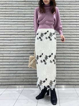 村岡愛美さん（レディース・162cm）の冬コーディネート