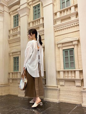 村岡愛美さん(レディース・162cm)の春コーディネート