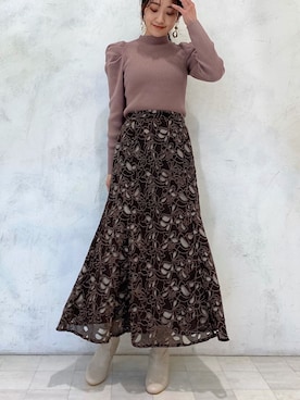 村岡愛美さん（レディース・162cm）の冬コーディネート