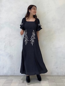 【Dries Van Noten】エンブロイダリー ミディドレス Dries Van Noten】エンブロイダリー ミディドレス