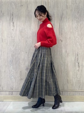 村岡愛美さん（レディース・162cm）の秋コーディネート