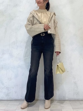 村岡愛美さん（レディース・162cm）の冬コーディネート