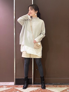 村岡愛美さん（レディース・162cm）の冬コーディネート