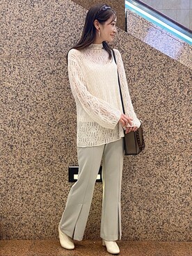 村岡愛美さん（レディース・162cm）の秋コーディネート