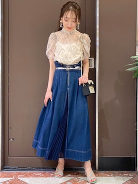 村岡愛美さん（レディース・162cm）の夏コーディネート