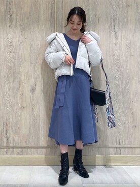 村岡愛美さん（レディース・162cm）の冬コーディネート