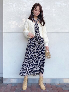 村岡愛美さん（レディース・162cm）の秋コーディネート