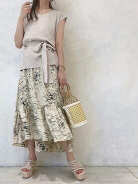 村岡愛美さん（レディース・162cm）の春コーディネート