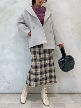 村岡愛美さん（レディース・162cm）の秋コーディネート