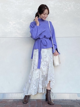 村岡愛美さん（レディース・162cm）の秋コーディネート