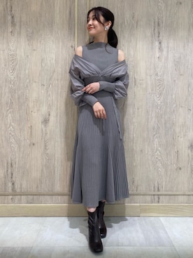 村岡愛美さん(レディース・162cm)の秋コーディネート