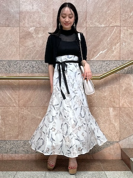 「ドッキングワンピース」｜村岡愛美さん（レディース・162cm）の春コーディネート