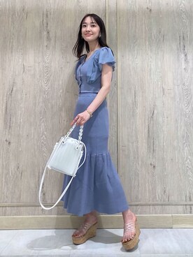 「アイテム（サンダル、その他）」を使った、村岡愛美さん（レディース・162cm）の春コーディネート